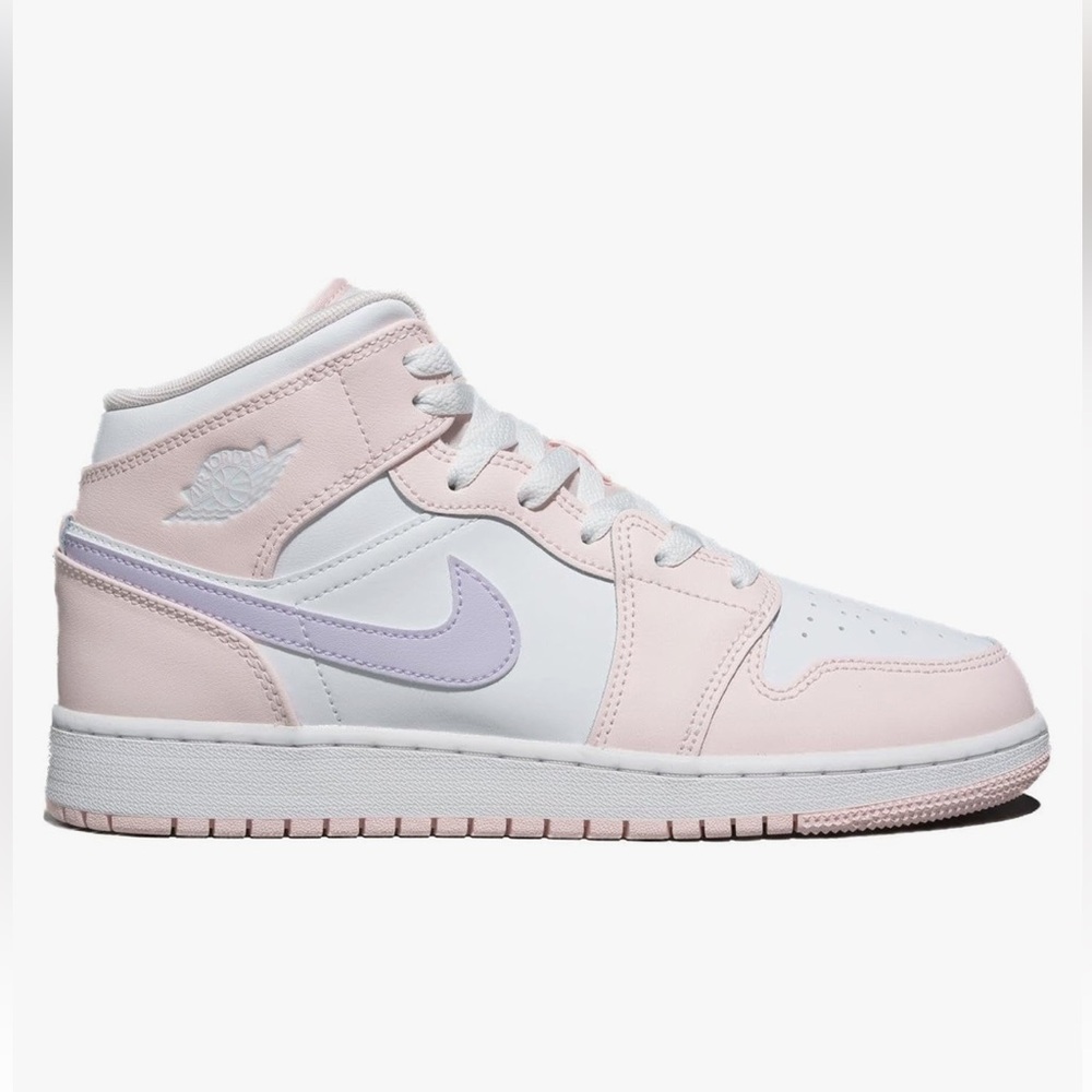 Nike Air Jordan 1 Mid GS Big Kids Shoe “Pink Wash”, Size 1